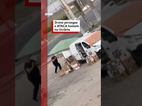Drone persegue e ataca homem na Ucrânia
