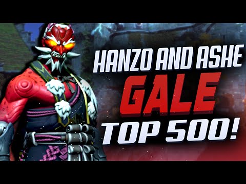 GALE TOP 500 HANZO AND ASHE GAMEPLAY! [ OVERWATCH SEASON 24 ]