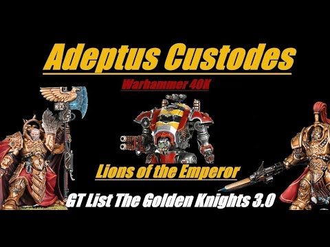 Adeptus Custodes Competitive List The Golden Knights 3.0 Warhammer 40K 10th Edition
