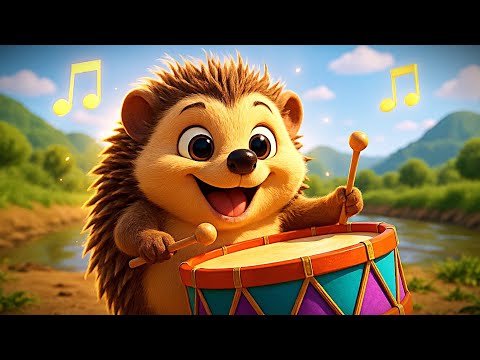 🦔 Ariciul Pogonici bate toba – Bum Bum Bum🥁 | Cântecel vesel pentru copii de grădiniță | Cip-Cirip