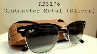 Ray Ban RB3716 Clubmaster Metal (Black on Silver) Unboxing and Comparison