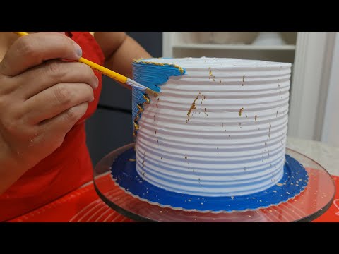 BOLO EM CHANTILLY  COM DETALHES EM OURO 😱 / DECORAÇÃO MASCULINA   @PARISCAKEDESIGNER