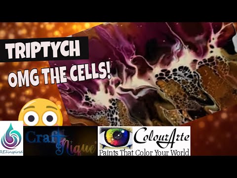 102. UNREAL AUTUMN HARVEST Tryptic Air Swipe Jen Neil Bloom Technique sheleeart technique