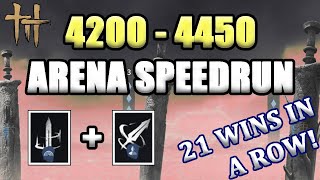 Arena 4200 - 4450 Points Speedrun - 21 Straight Wins - Sword + HQ Spear
