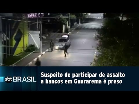 Suspeito de participar de assalto a bancos em Guararema é preso | SBT Brasil (05/04/19)