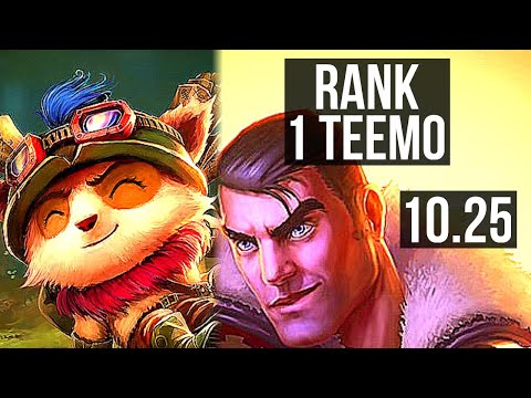 TEEMO vs JAYCE (TOP) | Rank 1 Teemo, 2.2M mastery, 800+ games, 6/2/4 | BR Challenger | v10.25