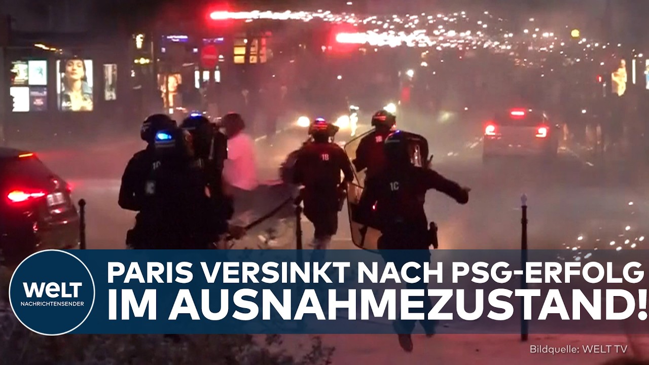 CHAMPIONS-LEAGUE: Gewalt nach PSG-Sieg eskaliert! Hunderte Festnahmen und verletzte Polizisten!