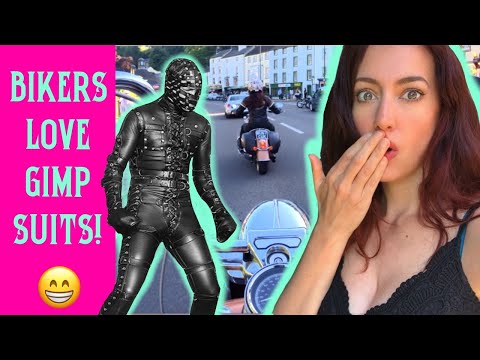 All BIKERS wear GIMP Suits.... Biker Night!! Ride to MATLOCK on a HARLEY DAVIDSON