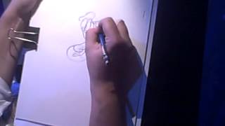 Daffy Duck being drawn by Disney artist