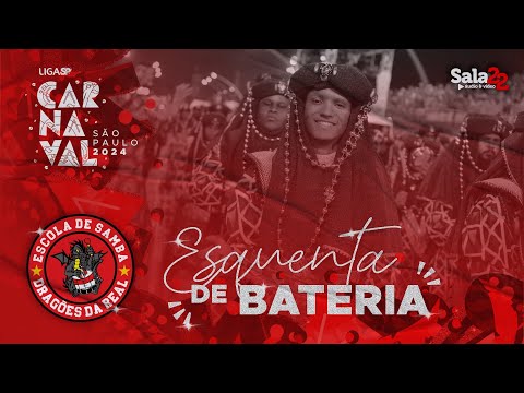 DRAGÕES DA REAL 4K - ESQUENTA DE BATERIA | CARNAVAL 2024 - LIGA-SP