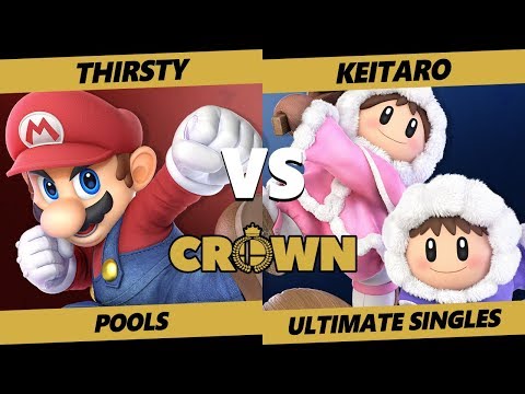 Crown 2019 SSBU - tHirsty (Mario) Vs. SQ | Keitaro (Snake, Ice Climbers, Falco) Smash Ultimate Pools