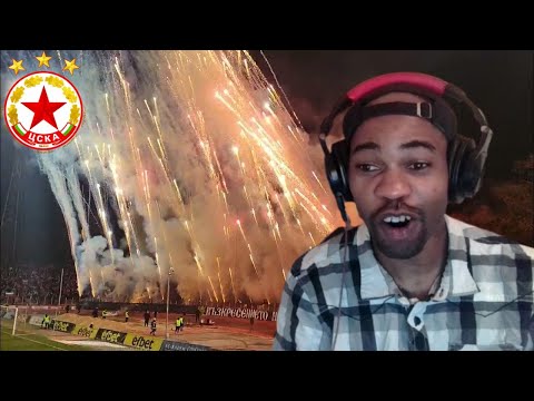 American Reacts To Crazy Pyro Show From CSKA Sofia Ultras (Sector G)