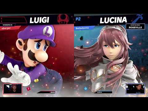 Ewok (Luigi) vs Deiros (Lucina) - Super Smash Tuesdays #27 @ Esports Arena Roseville Winners Quarter