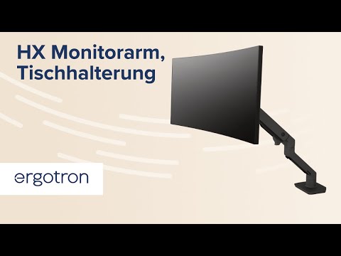 Ergotron HX Monitor Tischhalterung mit CF-Technologie bis 124,46 cm (49") max. 19,1kg, Höhenverstellbar video preview