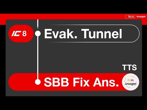 SBB Fix Ansagen | Evakuierung im Tunnel (GBT/LBT) | BoJa Ansagen