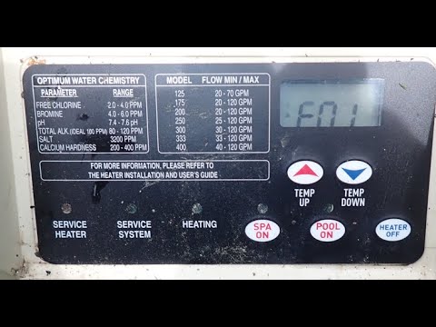 Come riparare l'errore di temperatura E01 o E02 o 126 del Pentair Master