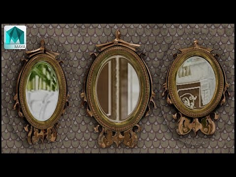 Autodesk Maya - How to model a Fantasy Mirror Speed Modeling in maya 2018