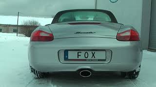 Video: Fox Edelstahl Sportauspuff mittig Porsche Boxster Typ 986 2.5
