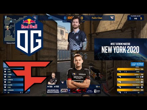 OG vs FaZe Clan - DUST2 MAP1 - IEM New York 2020