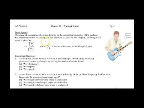 Chapter 16, Wave Speed in a String