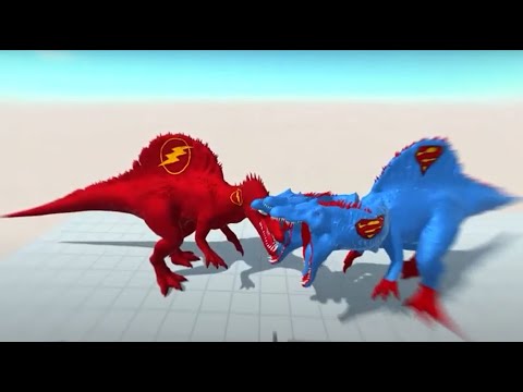3x HEADED SUPERMAN T-REX vs SPIDERMAN GORO DEATH RUN - Animal Revolt Battle Simulator