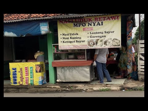 Lontong sayur terenak di jalan jalan Pamulang - nasi uduk Betawi mpo nyai