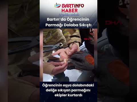 Bartın’da öğrencinin parmağı dolaba sıkıştı 😮