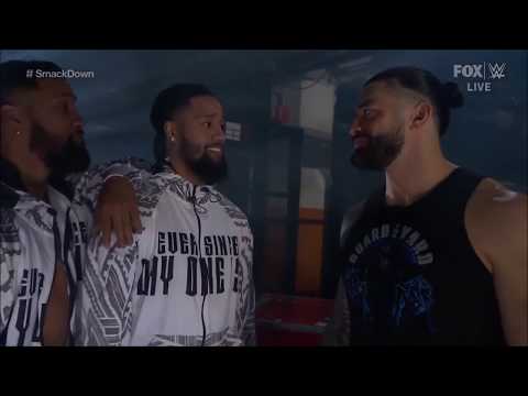 Roman Reigns - the Usos backstage  SD Jan 17, 2020