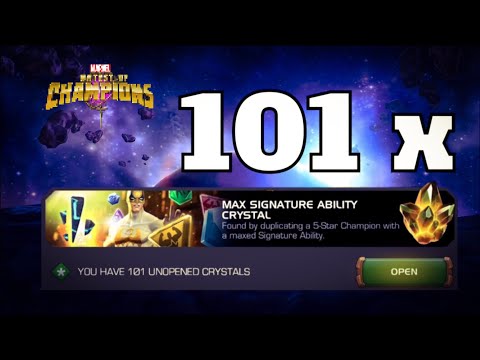 5 Star Max Sig Crystals x 101 !!! 6 Star Immortal Iron Fist?! - Marvel Contest of Champions