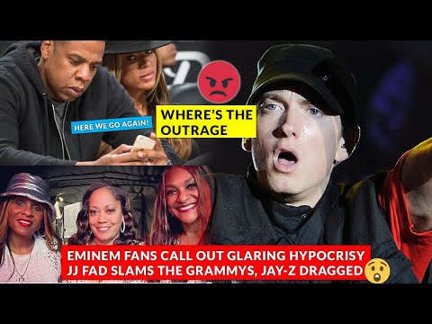 “Where’s the OUTRAGE” Eminem Fans Call Out Hypocrisy, JJ Fad SLAMS Grammys, Akon & Eminem Milestone