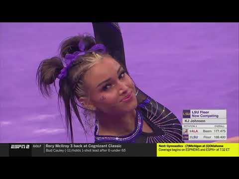 KJ Johnson Near-Perfect 9.975 Floor LSU vs Alabama 3-1-24