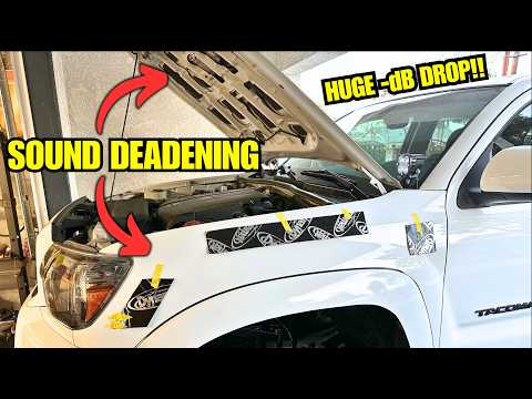 Sound Deadening The HOOD & FENDERS On My Tacoma... IT ACTUALLY WORKS!!