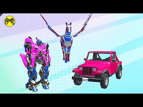 Flying Horse Robot Jeep Multiple Transform Games - Android Gameplay