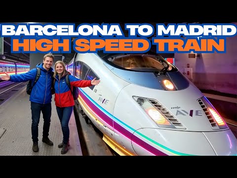 Barcelona Sants to Madrid Atocha by Train | AVE High-Speed Journey in Winter. Spain (4K)