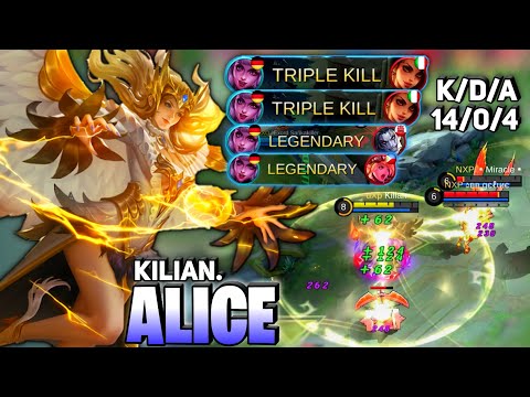 UNKILLABLE! Alice Perfect Gameplay [Former Top 1 Global Alice] By Kilian - Mobile Legends