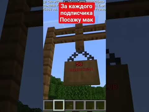 За каждого подписчика посажу мак #майнкрафт