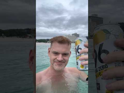 Enjoying a Swim & Drink at Shirahama Beach, Japan