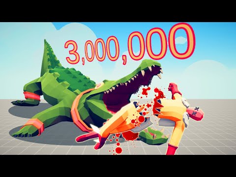 3.000.000 DAMAGE CROCODILE BITE vs EVERY UNIT | TABS - Totally Accurate Battle Simulator