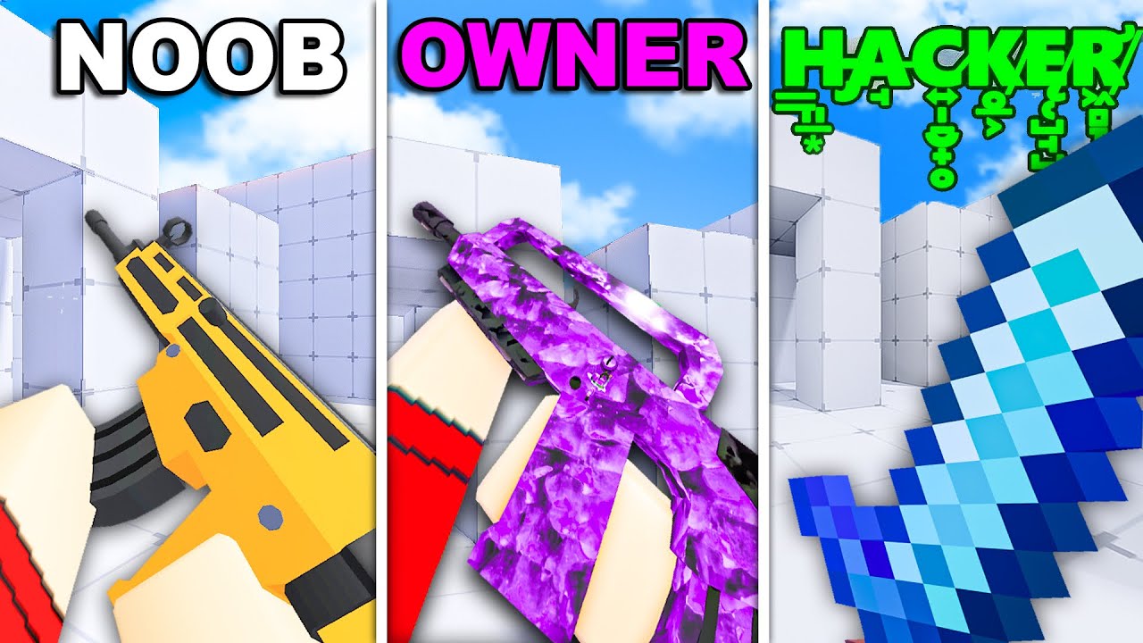 NOOB vs OWNER vs HACKER Loadouts in Rivals!