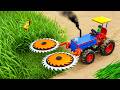 TOP Most Creative Twin Circular Saw For Cutting Wild Grass Science Project HP Mini DIY Tractor