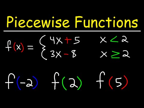 Evaluating Piecewise Functions | PreCalculus Video