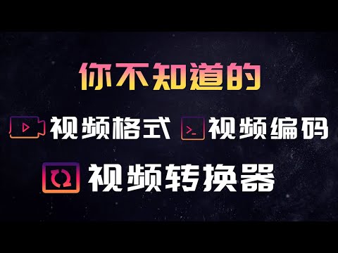 You don't know video format, video encoding, video converter!