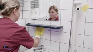 Reinigung und Desinfektion in Kliniken (Sanitärbereich) - Schulungsvideo
