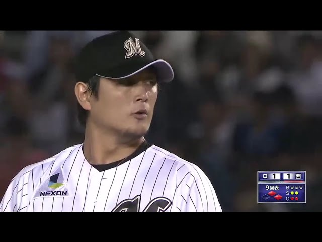 【9回表】マリーンズ・涌井 ピンチの場面でズバッとアウトロー!! 渾身の150キロでピンチ凌ぐ!! 2016/7/5 M-L