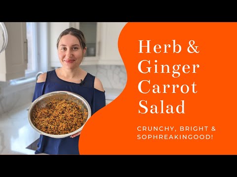 Carrot Salad with Ginger Herb Dressing Recipe | Easy Delicious Recipe | Healthy Carrot Salad Recipe