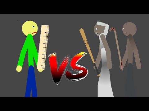 Baldi vs Granny and Grandpa (Stick Nodes Animation)