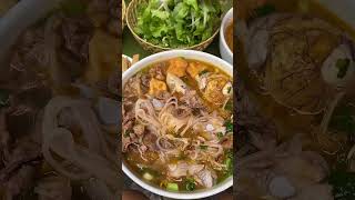 Beef noodle soup (Bún Riêu Bò), a Hanoi specialty, 2026