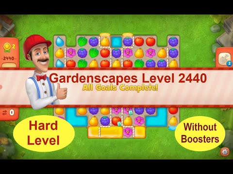 Gardenscapes Level 2440 - [2021] [HD] solution of Level 2440 on Gardenscapes [No Boosters]