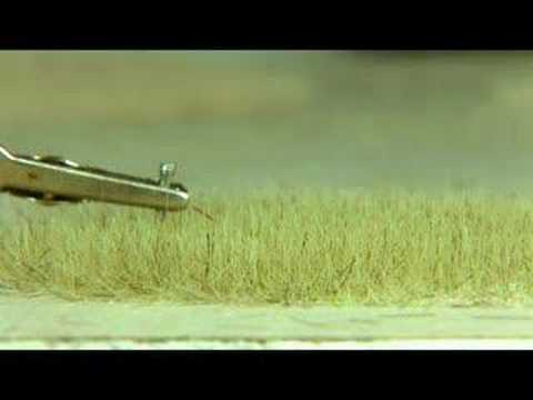 Demo of home-made static grass applicator