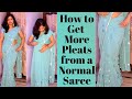 Saree Drape For Beginners How To Get More Pleats From A Normal Saree Saree Drape Saree Drape 40